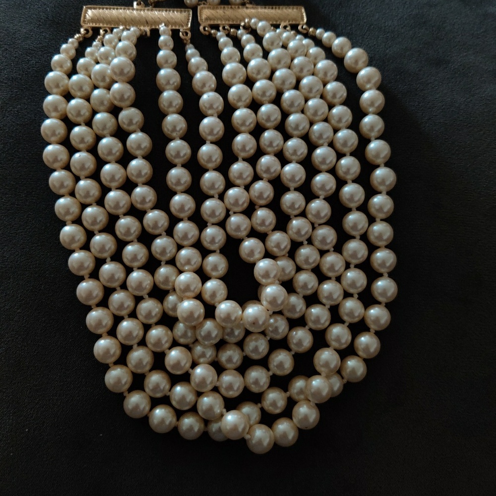 Carolee Multiple String Pearl Necklace - image 1